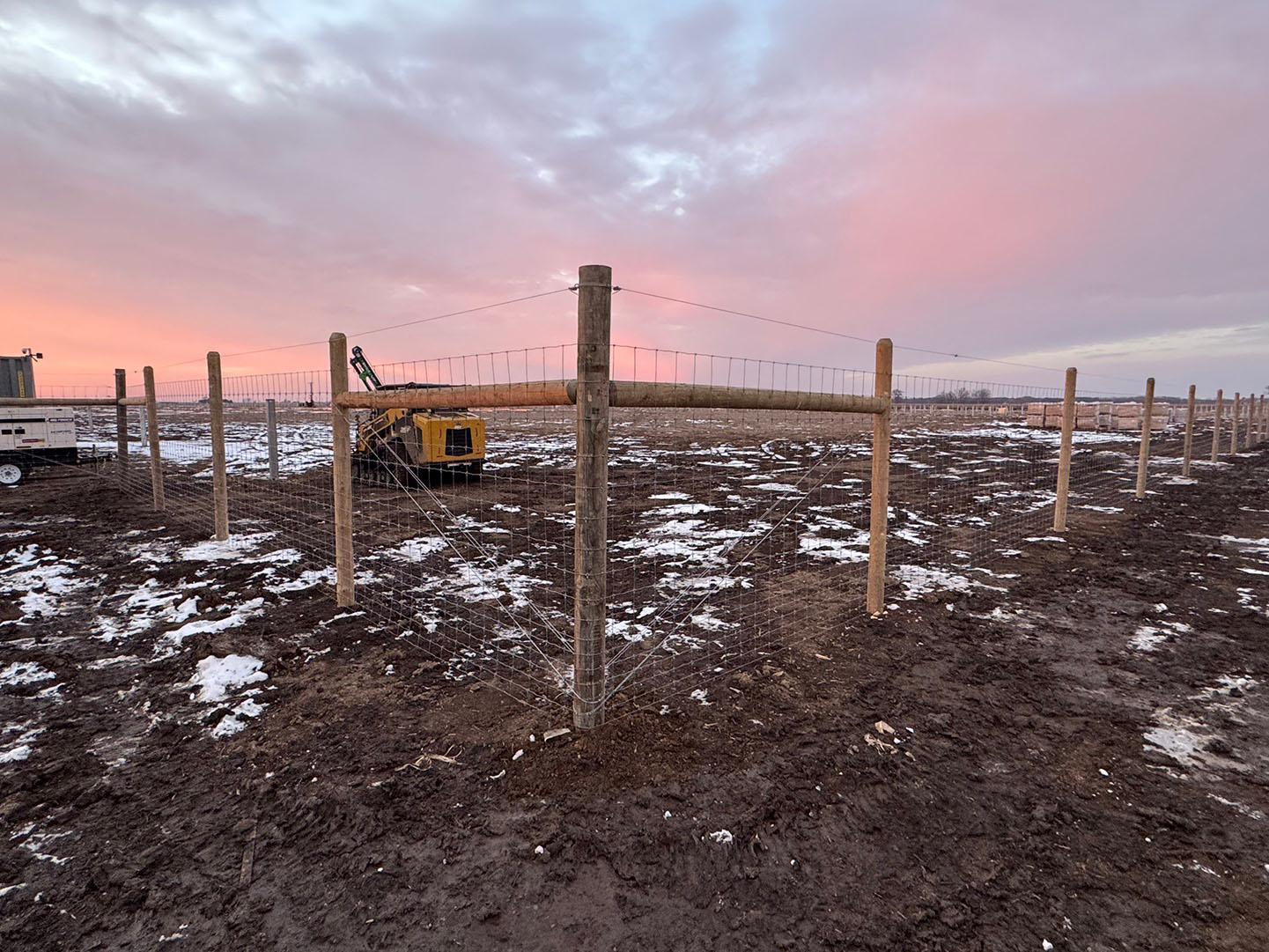 solar field fence skyline